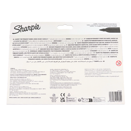 Sharpie Fine Point Permanent Marker Limited Edition Pack of 18