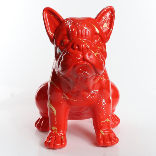 Red Marble Splash Bulldog