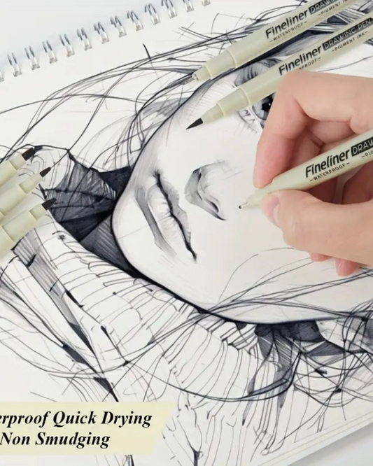 12pcs Black Micro Fine Line Pen Set