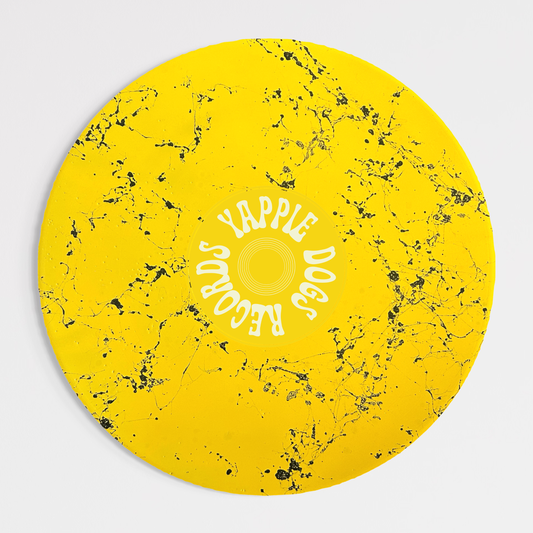 Yappiedogs Records Framed Vinyl - Yellow 40cm x 40cm