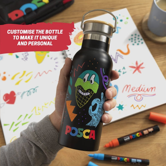 Posca Water Bottle Gift Set Acrylic Paint Pens Markers Art Supplies Creative Drawing Crafting DIY Gift Set
