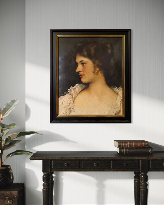 Vintage Lady Portrait (Framed) 59cm x 49cm