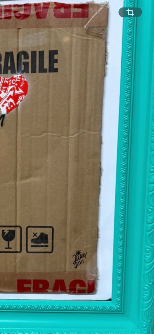 Duke Don - Handle With Care 50cm x 50cm (Framed)