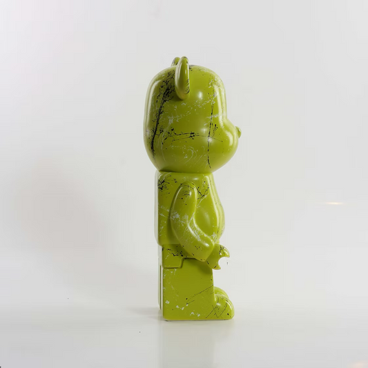Lime White & Black Marble Bear 28cm