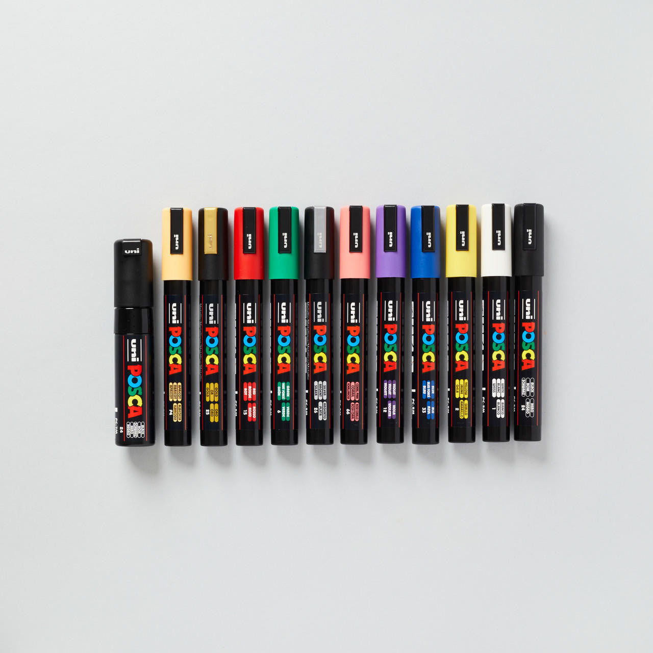 Uni-ball Posca Standard Colour PC-3M | 7M Marker Pens 12 Pack Acrylic Paint Pens Markers Art Supplies Creative Drawing Crafting DIY Gift Set