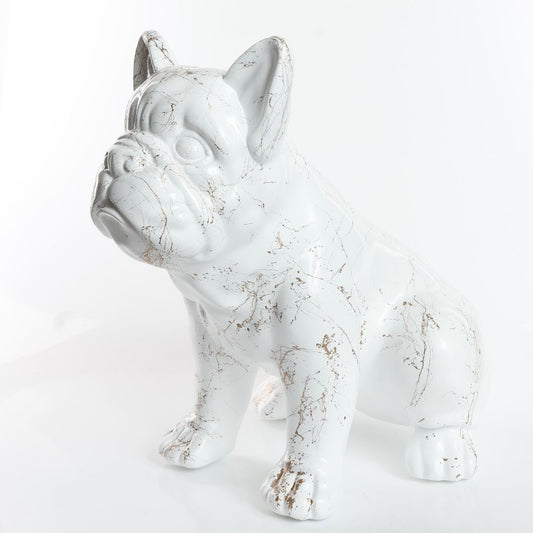 White Gold Marble Bulldog