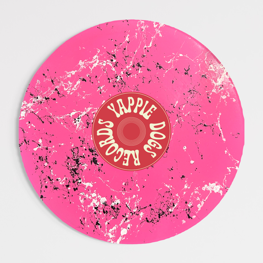Yappiedogs Records Framed Vinyl - Pink 40cm x 40cm