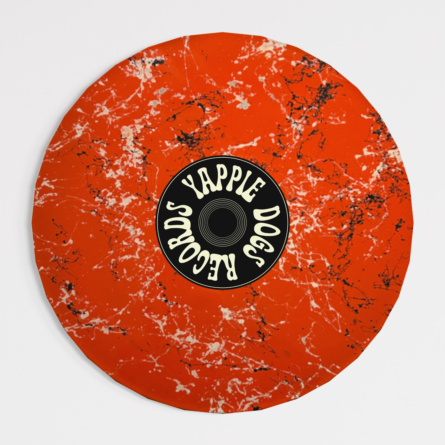 Yappiedogs Records Framed Vinyl - Orange 40cm x 40cm
