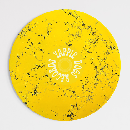 Yappiedogs Records Framed Vinyl - Yellow 40cm x 40cm