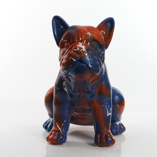 Orange Blue Splash Bulldog