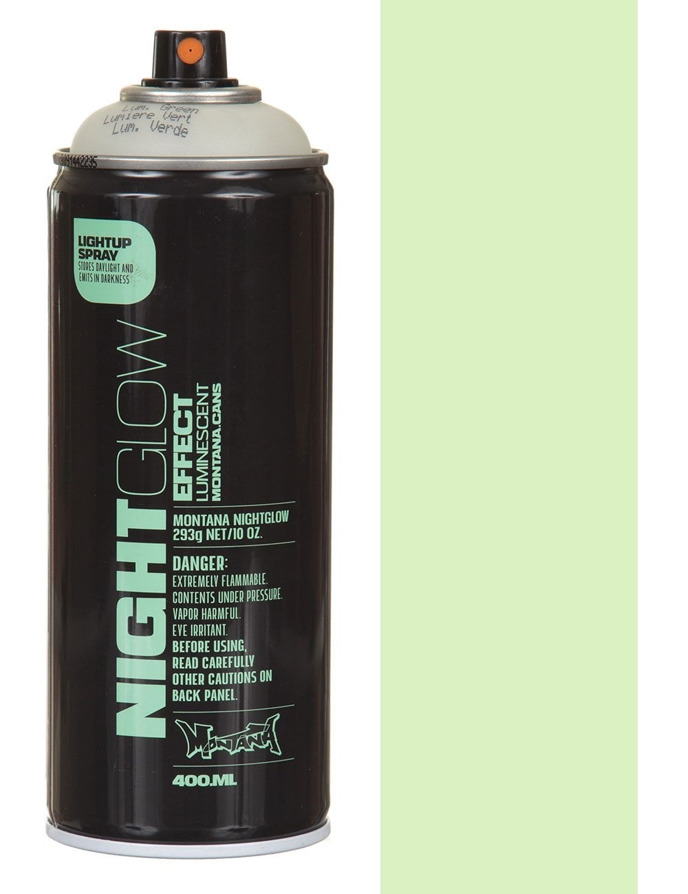 Montana Glow in the Dark Spray Paint 400ml - Green