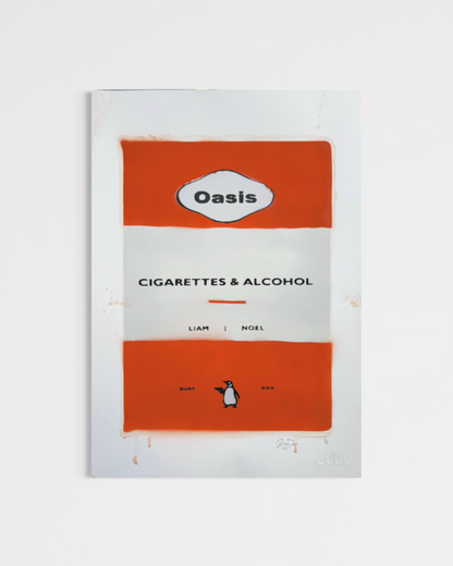 Penguin Shooter Series – Cigarettes & Alcohol - Giclee Prints
