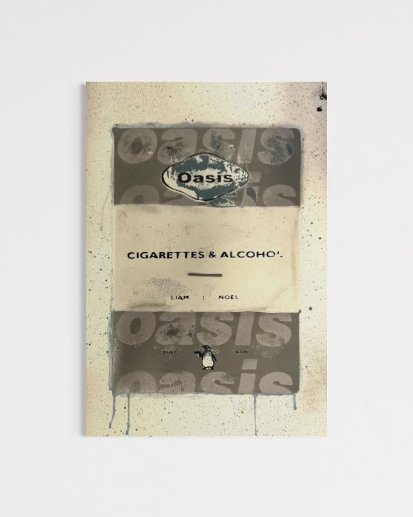 Penguin Shooter Series – Cigarettes & Alcohol - Giclee Prints
