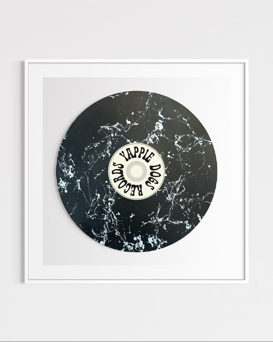 Yappiedogs Records Framed Vinyl - Black 40cm x 40cm