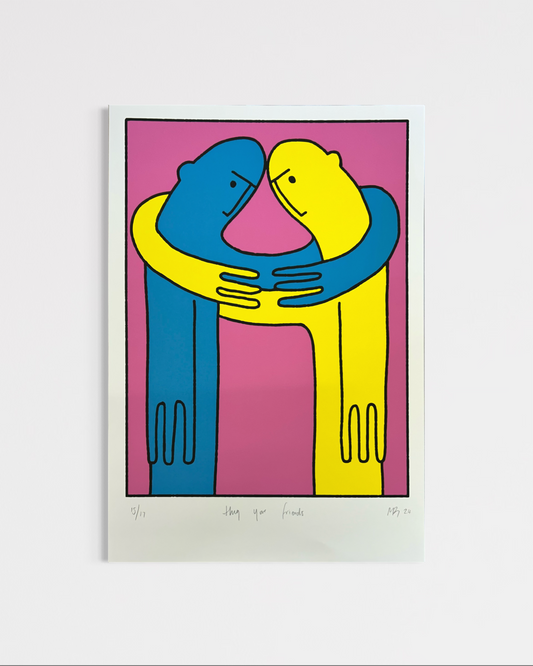 Mat Riley - Hug Your Friends 300gsm Prints