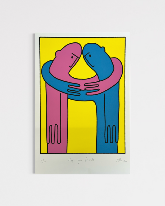 Mat Riley - Hug Your Friends 300gsm Prints