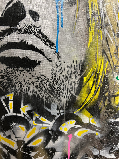 Kurt Cobain Framed Canvas - S.Brown