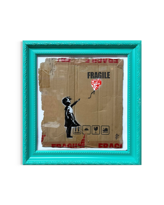 Duke Don - Handle With Care 50cm x 50cm (Framed)