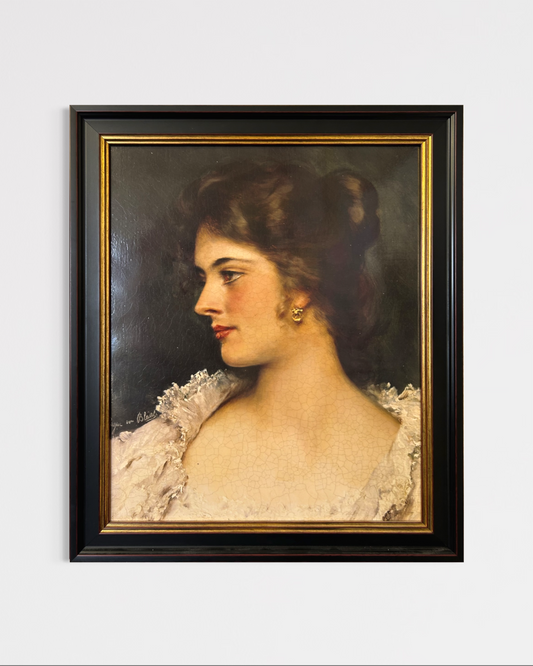 Vintage Lady Portrait (Framed) 59cm x 49cm