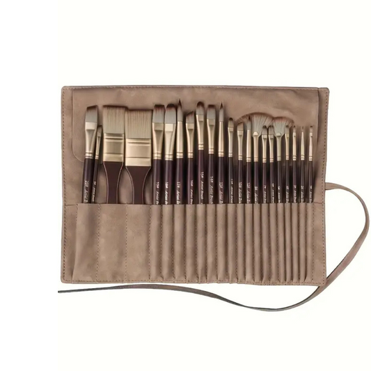 22pcs High-Quality Nylon Brush Set with Portable Storage Bag