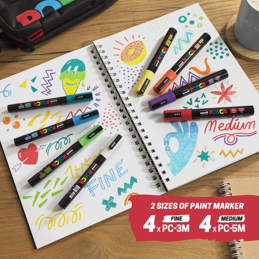 Posca Water Bottle Gift Set Acrylic Paint Pens Markers Art Supplies Creative Drawing Crafting DIY Gift Set