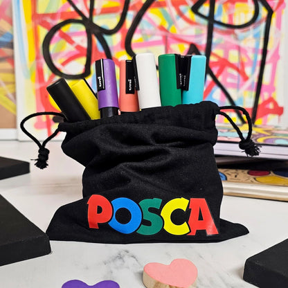 POSCA Markers - PC-5M - Set of 8 Paint Markers + Carrying Pouch