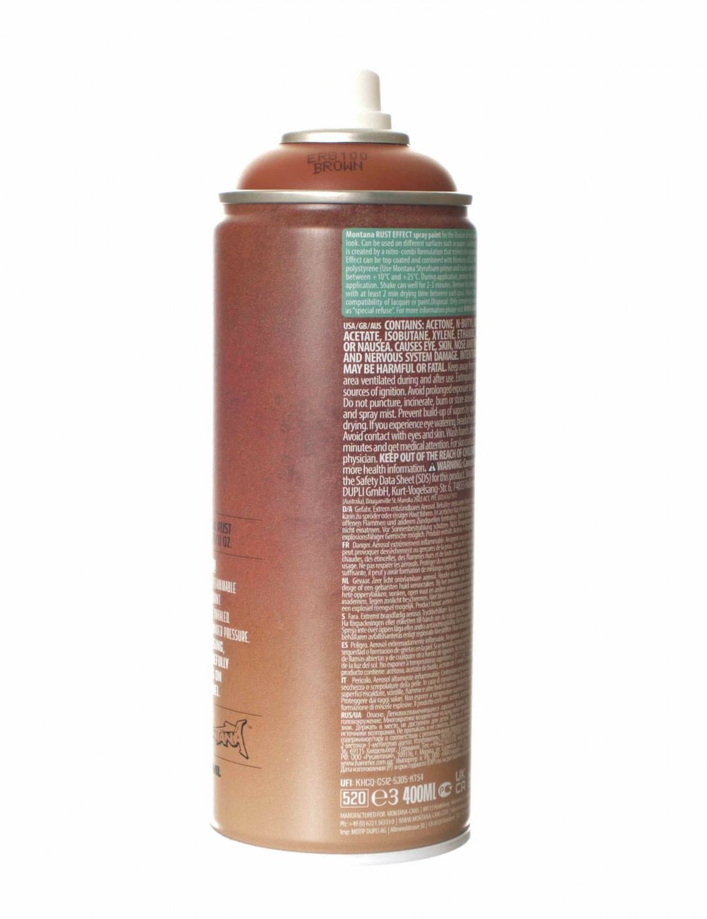 Montana Rust Effect Spray Paint 400ml - Brown
