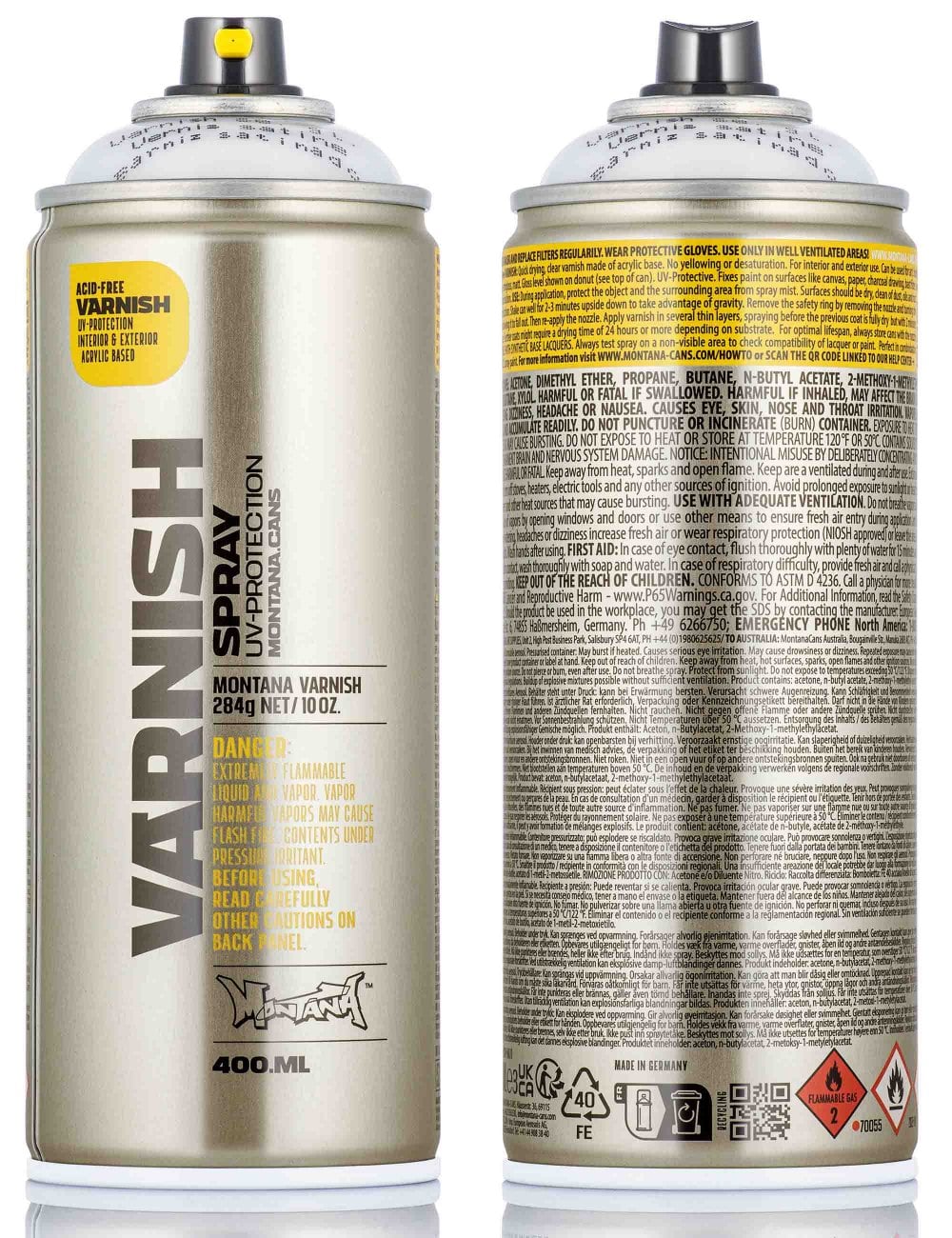 Montana Varnish Spray Can 400ml - Semi Gloss Varnish