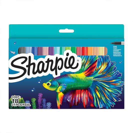 Sharpie Fine Point Permanent Marker Limited Edition Pack of 18