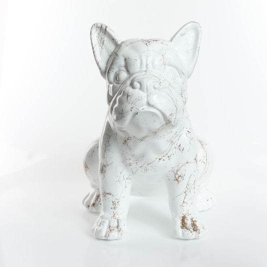White Gold Marble Bulldog