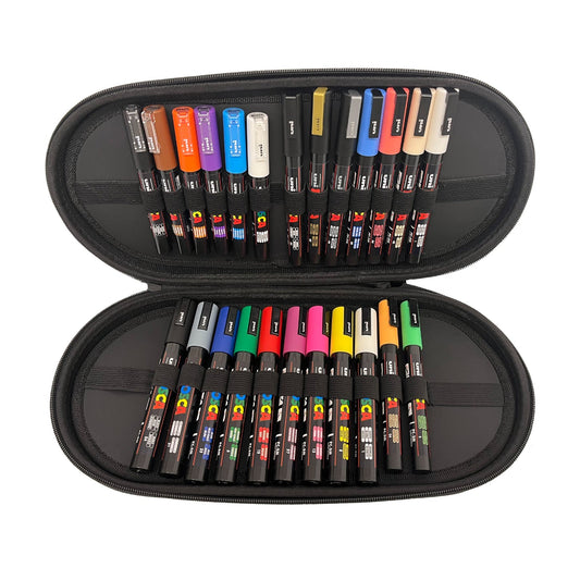 Uni-ball Posca Assorted Marker Pens 24 Pack Acrylic Paint Pens Markers Art Supplies Creative Drawing Crafting DIY Gift Set