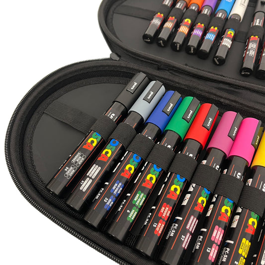 Uni-ball Posca Assorted Marker Pens 24 Pack Acrylic Paint Pens Markers Art Supplies Creative Drawing Crafting DIY Gift Set