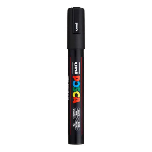 Black Uni Posca Marker Pen Medium Bullet Tip 1.8 - 2.5mm PC5M