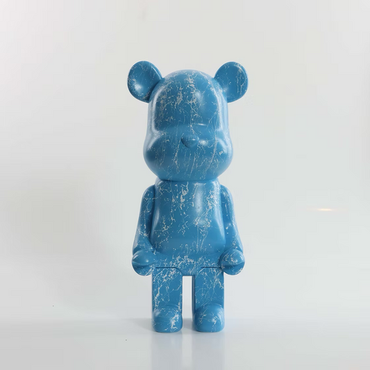 Sky Blue Marble Bear 28cm